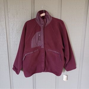 FP Movement by Free People Maroon Fleece Jacket